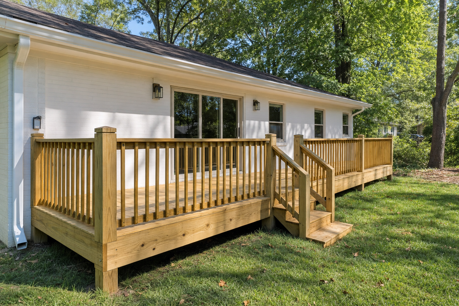 Attached Backyard Decks