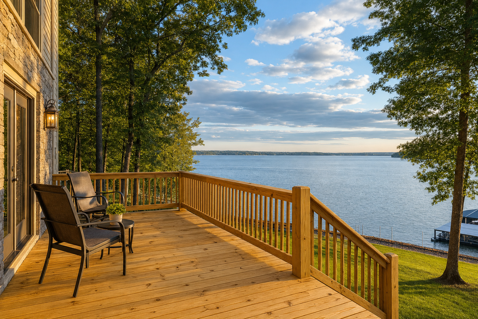 Lake and Walkout Decks